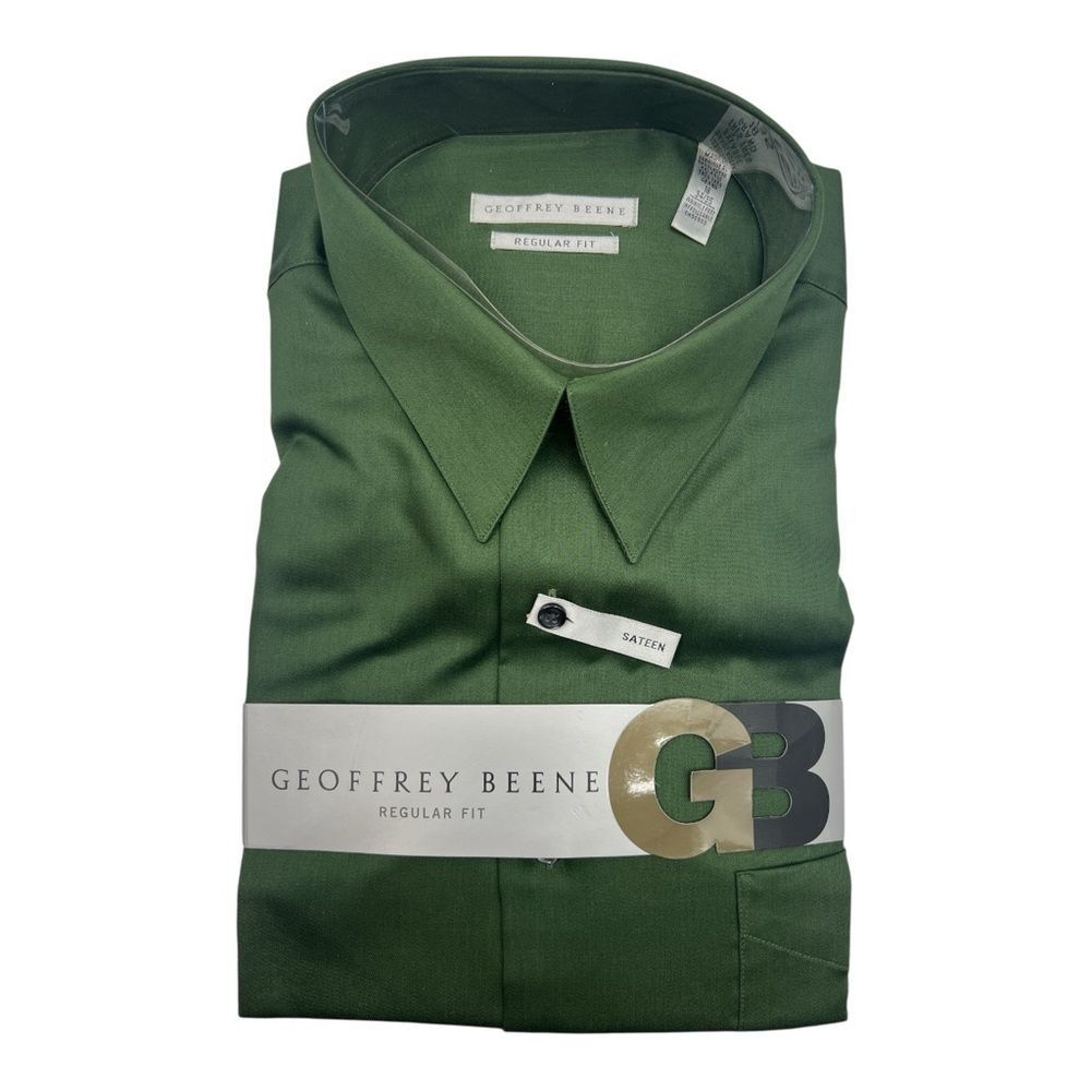 Geoffrey Beene Men's Classic Green Dress Shirt